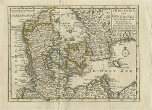 Antique Map of the Kingdom of Denmark by Keizer & De Lat, 1788