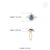 14k Two-Tone Gold 1.17ct Blue Sapphire & Diamond Vintage Ring Size 4 For Sale - Image 11 of 17