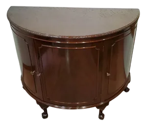 Antique English Crescent Sideboard