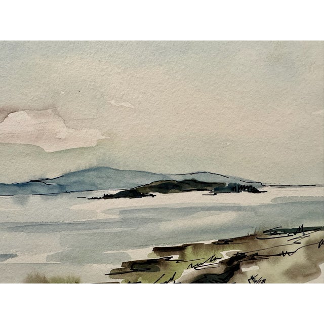 Rustic Henry Emil Salloch Original Watercolor on Paper St. Lawrence River, 1957. For Sale - Image 3 of 8