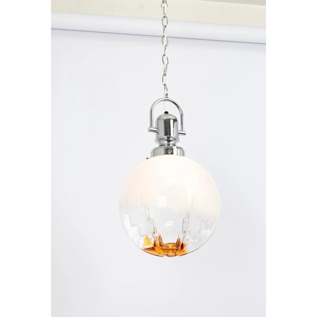 Glass Sputnik Murano Ball Pendant Light from Veart, Italy, 1970s For Sale - Image 7 of 10