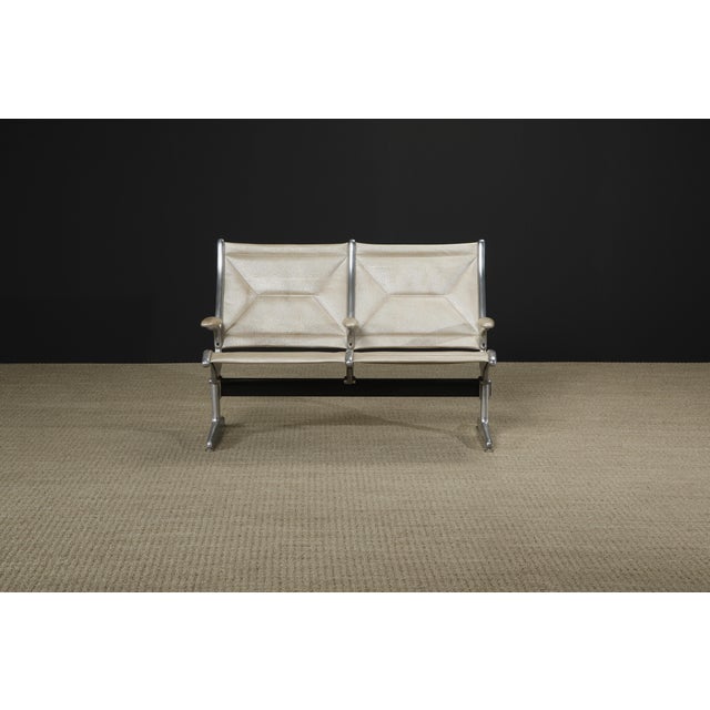 This exemplary Charles and Ray Eames for Herman Miller 'Tandem' seating system was designed in 1962, originally for...