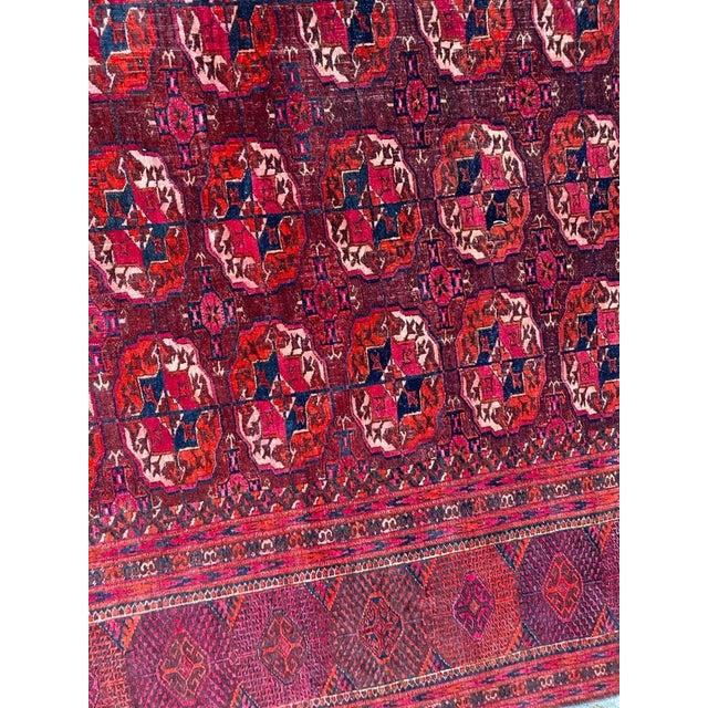 Maroon Antique Large Boukhara Rug, 1920s For Sale - Image 8 of 18