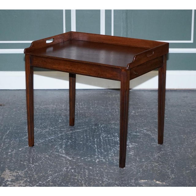 Victorian Butler's Serving Tray on Stand in Hardwood, 19th Century For Sale - Image 3 of 14