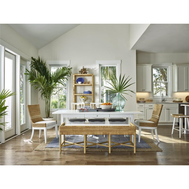 Coastal Shoreline Siesta Key Dining Chairs, White - Set of 2 For Sale - Image 3 of 4