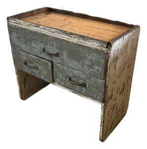 Early 20th Century Painted Pine Utility Cabinet / Work Table