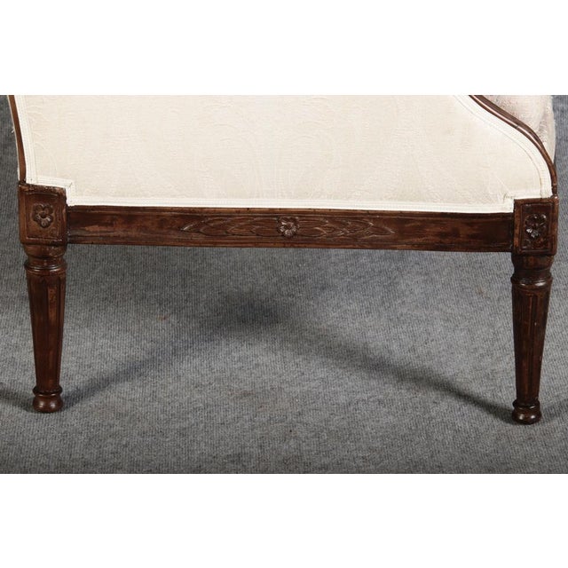 Beige Antique Louis XVI Armchair in Walnut, 1780 For Sale - Image 8 of 18