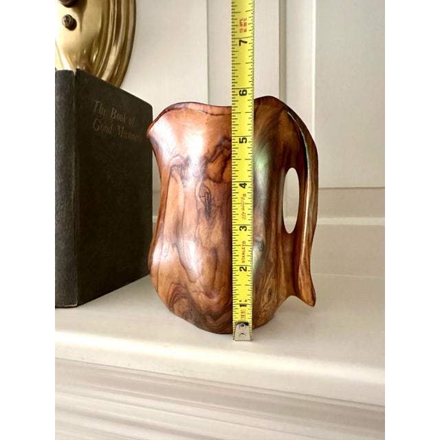 1960’s Olive Wood Carved Vase in the Style of Alexandre Noll, France For Sale - Image 10 of 13