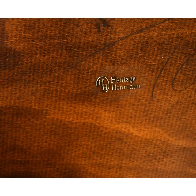 1930 Heritage Henredon English Regency Mahogany & Leather Top Coffee Table For Sale - Image 15 of 17