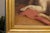 Red American 1890s Framed Oil on Board Painting Depicting a Dog Lying on a Red Drape For Sale - Image 8 of 12
