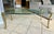 Mid Century p.e. Guerin Style Brass & Glass Coffee Table With Frond Legs For Sale In Palm Springs - Image 6 of 16
