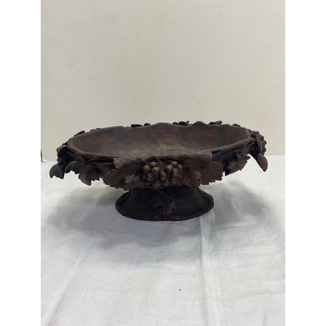 19th Century Hand Carved Walnut Wood Black Forest Decorative Centerpiece For Sale In New York - Image 6 of 10