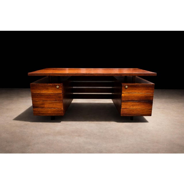 Mid Century Modern Desk With Eight Drawers in Rosewood, Ava, 1960s For Sale - Image 12 of 15