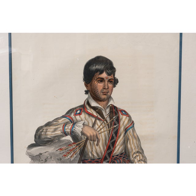 This hand-colored lithograph depicts Mistippee, the son of the prominent Creek chief and orator Yoholo Micco. This print...