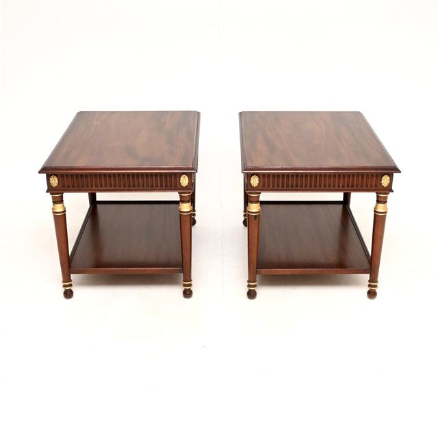 Georgian Parcel Gilt Side Tables, 1950, Set of 2 For Sale - Image 3 of 13