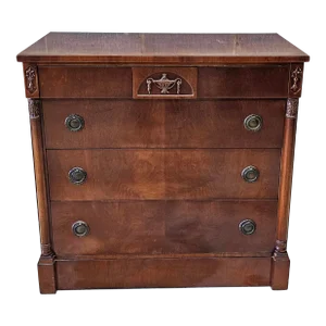 Statesville Cabinet Empire Style Mahogany Chest of Drawers Commode