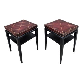 Mid 20th Century Hollywood Regency Model 3303 Side Table Attributed to Tommi Parzinger for Charak - Pair For Sale