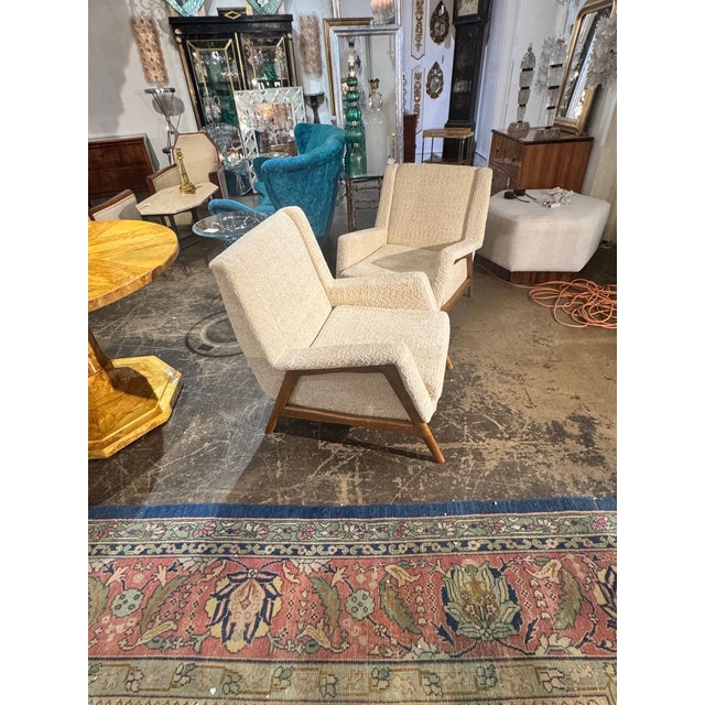 Pair of Italian Gio Ponti MCM Arm Chairs For Sale - Image 9 of 9