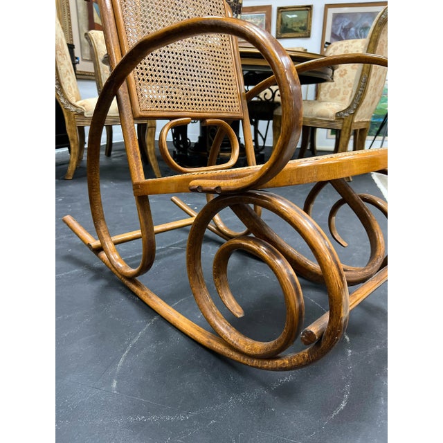 Vintage Bentwood Rocking Chair For Sale - Image 11 of 13