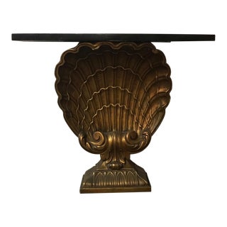 Grosfeld House Gilt Shell Console Table For Sale