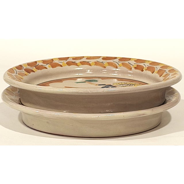 Late 20th Century Vintage Mexican Majolica Day of the Dead Salad Plates - A Pair For Sale - Image 5 of 7