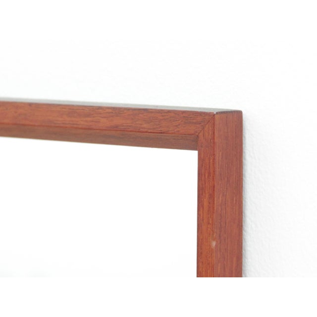 Johannes Andersen Scandinavian Teak Wall Mirror by Johannes Andersen, 1960s For Sale - Image 4 of 5