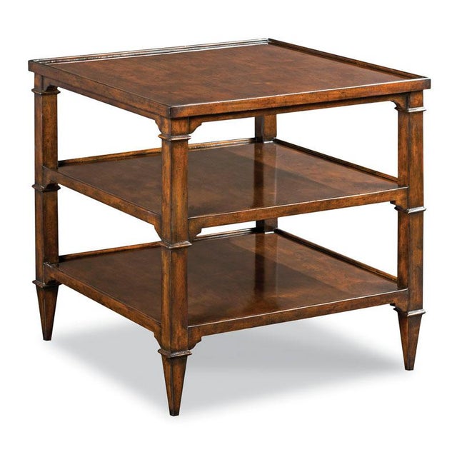 Transitional Marseille Side Table in Brown For Sale - Image 3 of 3