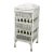 Mid 20th Century Vintage White Painted Wicker Lift Top Storage Cupboard Cabinet For Sale