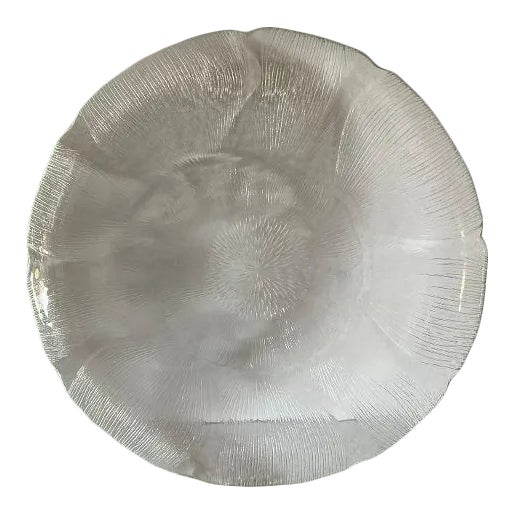 1990's Vintage Sand Dollar Glass Serving Plate For Sale