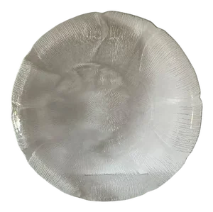 1990's Vintage Sand Dollar Glass Serving Plate