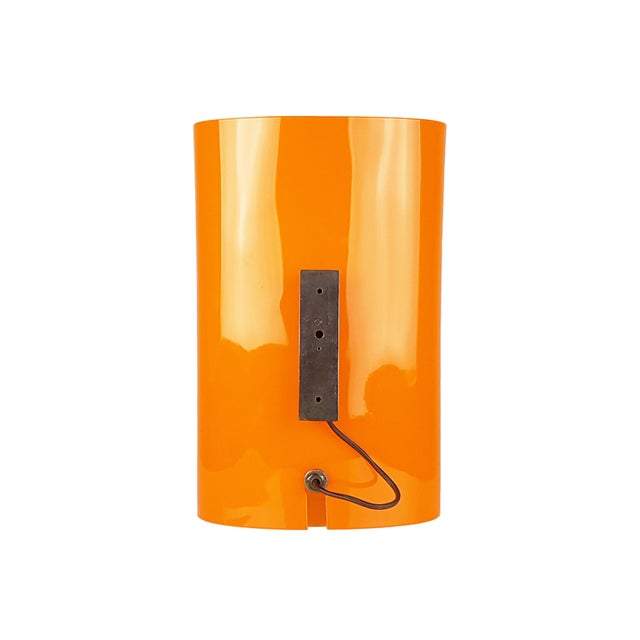 Orange and White Murano Glass Sconce by Vistosi, 1960s For Sale - Image 4 of 15