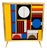 Glass 2-Door Sideboard, 1980s For Sale