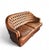 Small Chesterfield 2-Seater Sofa in Brown Leather For Sale - Image 5 of 11