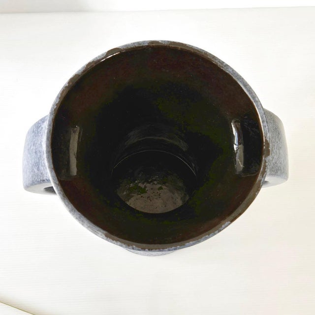 Vintage Vase in Red and Yellow Ceramic, 1950 For Sale - Image 6 of 16