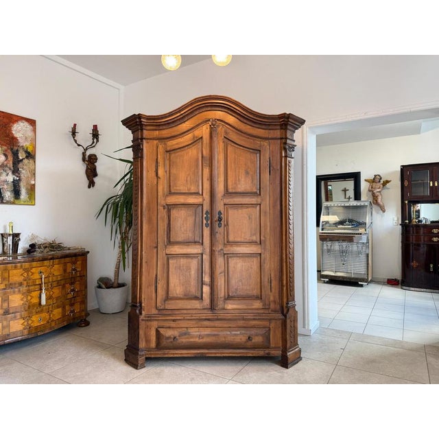 Baroque Beechwood Cupboard, 1980s For Sale - Image 4 of 9