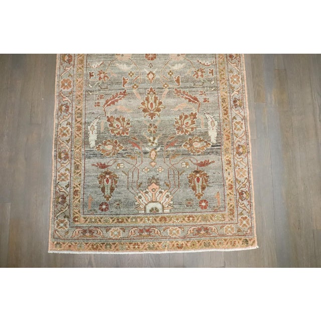 Persian Gray Small Persian Malayer Rug For Sale - Image 3 of 8