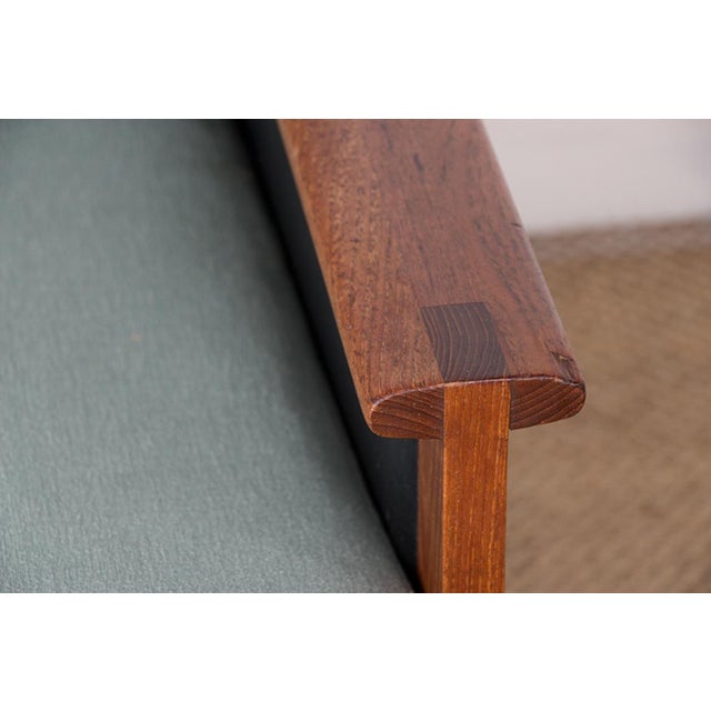 Set of Danish Model N°4 Capella Armchairs in Teak, Fabric and Leather by Illum Wikkelø for Niels Eilersen, 1960s For Sale - Image 15 of 18