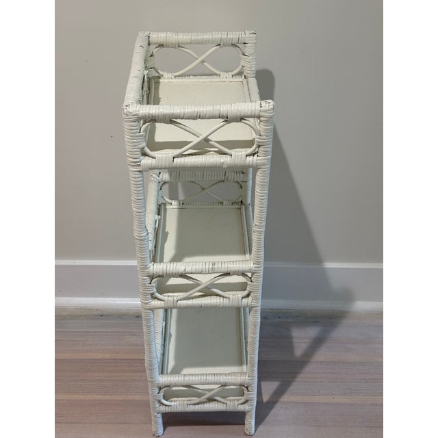 Victorian Style Wicker Three Tiered Etagère For Sale In New York - Image 6 of 7