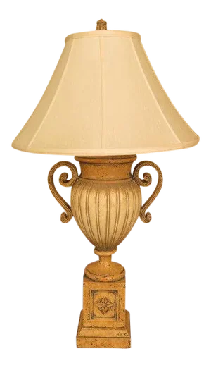 Venetian Paint Decorated Urn Shaped Table Lamp with Shade