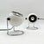 Mid-Century Modern Italian Targetti Sankey Eyeball Lamps in White and Chrome, 1970s, Set of 2 For Sale - Image 3 of 16