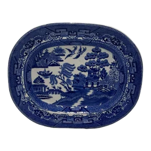 Early 20th Century Wedgwood & Co. Blue Willow Transferware Platter