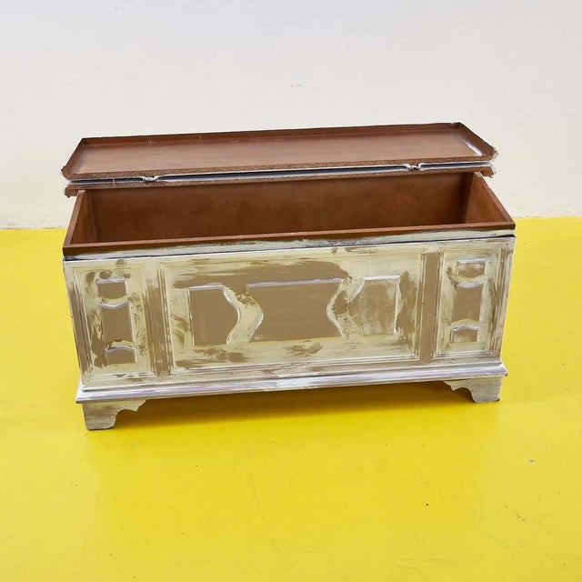 Vintage Baule Chest in Chipboard Wood For Sale - Image 3 of 9