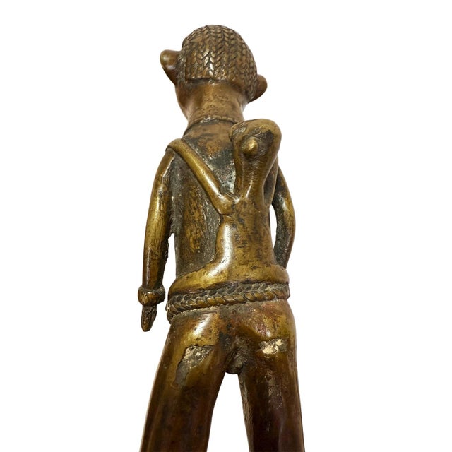 Bronze Old Antique Pair of Bronze Tikar Figures For Sale - Image 8 of 9