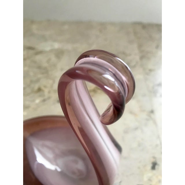 Italian Murano Purple and Violet Swan Art Glass Sculpture, 1960s For Sale - Image 6 of 9