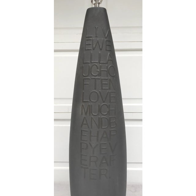 Modern Live Well Laugh Often Modern Art Lamp For Sale - Image 3 of 6