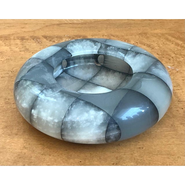 Vintage Checkered Stone Decorative Dish For Sale - Image 12 of 15