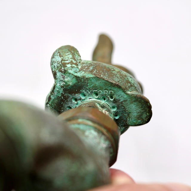 Bronze Vintage H.W. Axford Artisan Cast Bronze Bunny Rabbit Spigot - Arrowhead Brass Faucet For Sale - Image 8 of 8