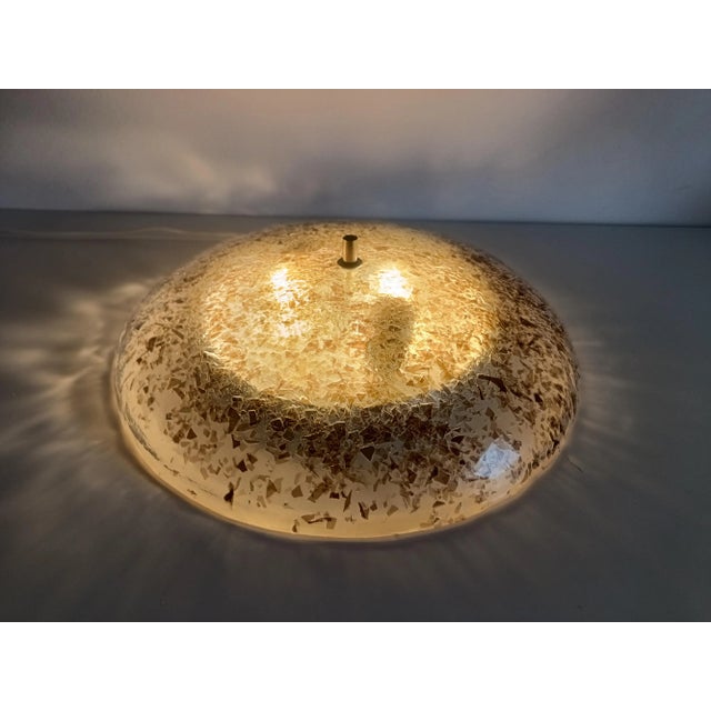 Metal Mid-Century Modern Murano Glass Flush Mount from Hillebrand, 1970s For Sale - Image 7 of 11