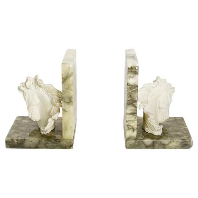 Marble Bookends with Stucco Fish Decoration, France, 1970s, Set of 2 For Sale - Image 15 of 15