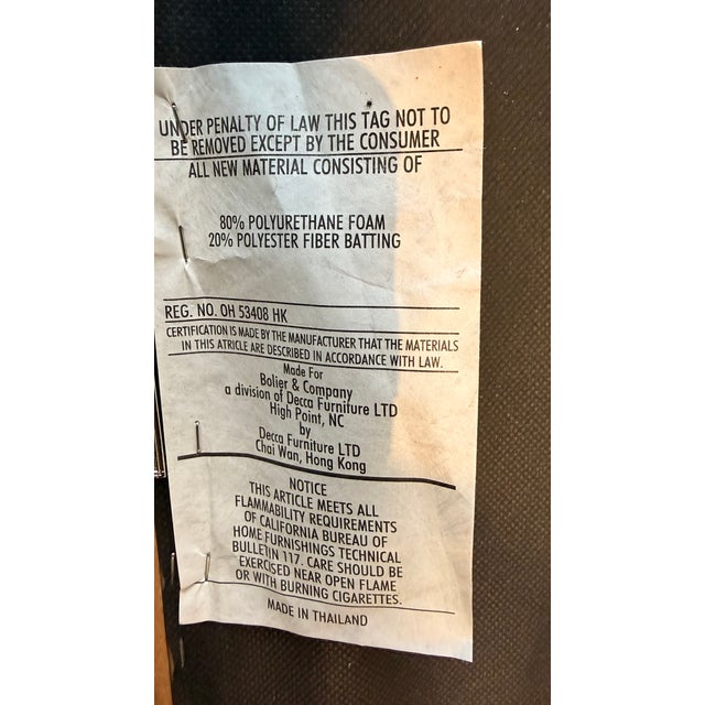 Bolier & Company Cherry Wood Upholstered Dining Chairs — Pair For Sale - Image 11 of 12